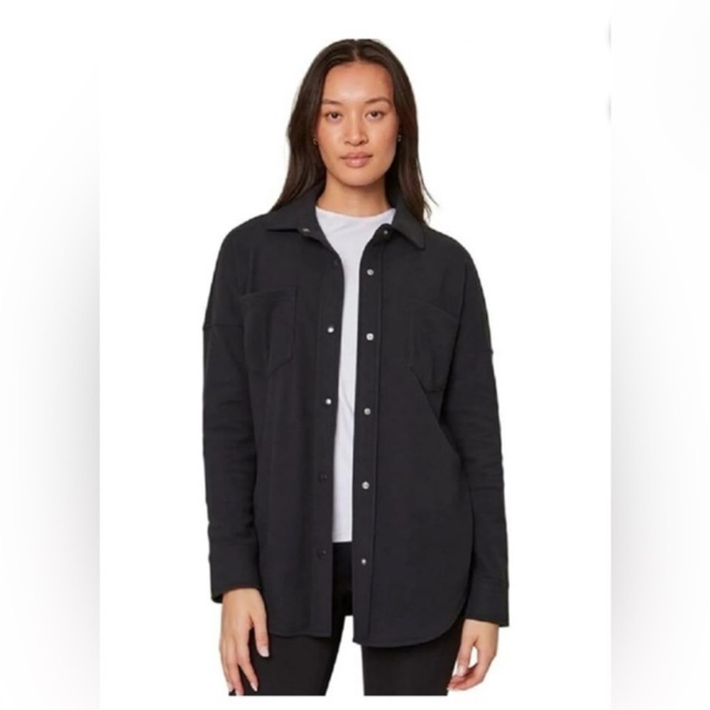 Mondetta Cozy Warm Fleece Oversized Shirt Jacket- Front & Side Pockets NWT